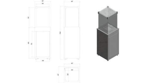 Газовый нагреватель PATIO MINI/M/G31/37MBAR/CZ - черное стекло, с ручным управлением